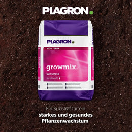 Plagron Grow Erde, Growmix Substrat für starkes und gesundes Pflanzenwachstum in 100% Terra.