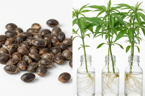 Konopná semínka vs. konopné řízky 2026 – Dokonalé srovnání pro vaše pěstování 