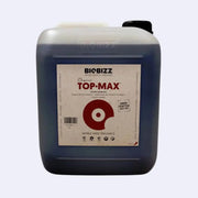Biobizz | Top Max Blütebooster in a dark container showcasing the product label and description for maximum yields.
