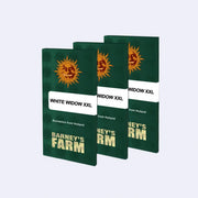 Weiße Witwe XXL Feminisierte Samen von Barneys Farm, erhältlich in Packungen.